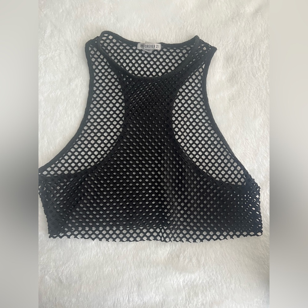 Forever 21 Black Fishnet Top